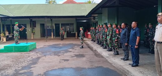 Kodim 1619/Tabanan menggelar upacara bendera