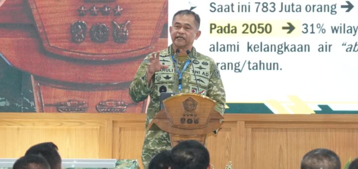Kepala Staf Angkatan Darat (Kasad) Jenderal TNI Maruli Simanjuntak, M.Sc., dalam Apel Komandan Satuan (Dansat) TNI Tahun Anggaran 2026