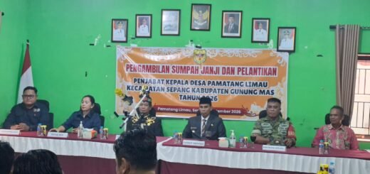 Serma Siswanto Dukung Pelantikan Kades Baru Pematang Limau dengan Pengambilan Sumpah