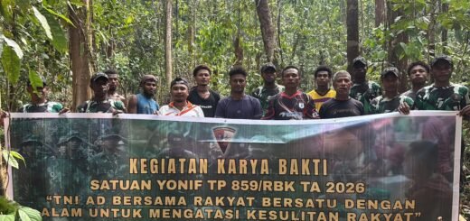 Keterlibatan Prajurit Yonif TP 859/RBK Dukung Proyek Sosial Gereja di Papua