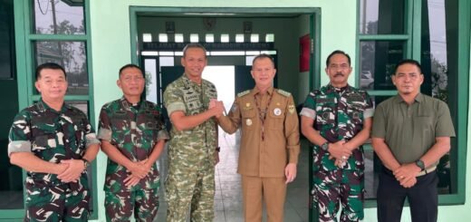 Kodim 1018/Gunung Mas Sambut Bupati dalam Upaya Membangun Sinergi