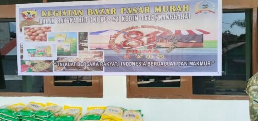 Kepedulian TNI Terwujud dalam Bazar Murah HUT ke-81 di Manggarai