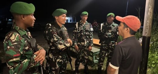 Keamanan Desa Langap Terjaga Berkat Patroli Malam Yonif TP 921