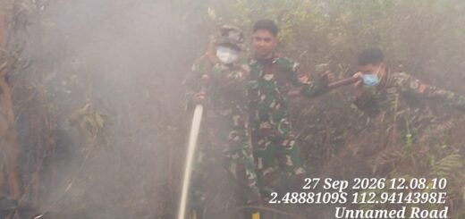 Kodim 1015/Sampit Intensifkan Pembasahan Cegah Kebakaran Hutan dan Lahan