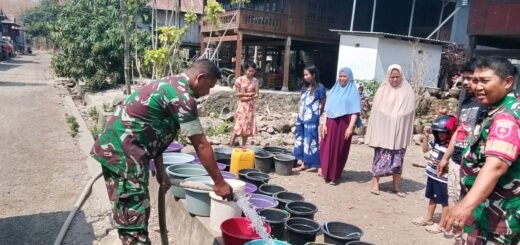 TNI Berikan Solusi Ketersediaan Air Bersih di Desa Lainungan
