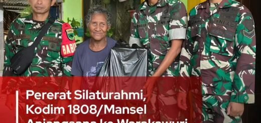 Kodim 1808/Mansel Hargai Warakawuri dalam Merayakan HUT TNI ke-81