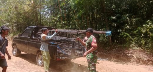Dukungan TNI dalam Pembangunan Infrastruktur Jembatan di Bangli