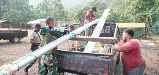 Kesiapan Logistic Material TMMD Awali Pembangunan di Ambon dengan Baik
