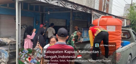 Koramil 04/Selat dan Posko Air Bersih Sediakan Air untuk Warga Kekeringan