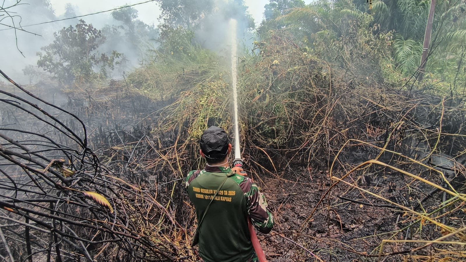 Tim Gabungan Padu Padamkan Kebakaran Hutan di Sei Kayu Kapuas