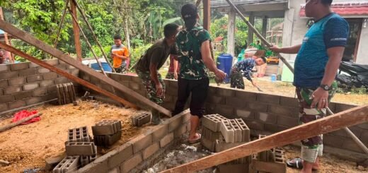 Pembangunan Rumah Ibu Suhanim Dikebut oleh Tim TMMD Kodim 1210/Landak