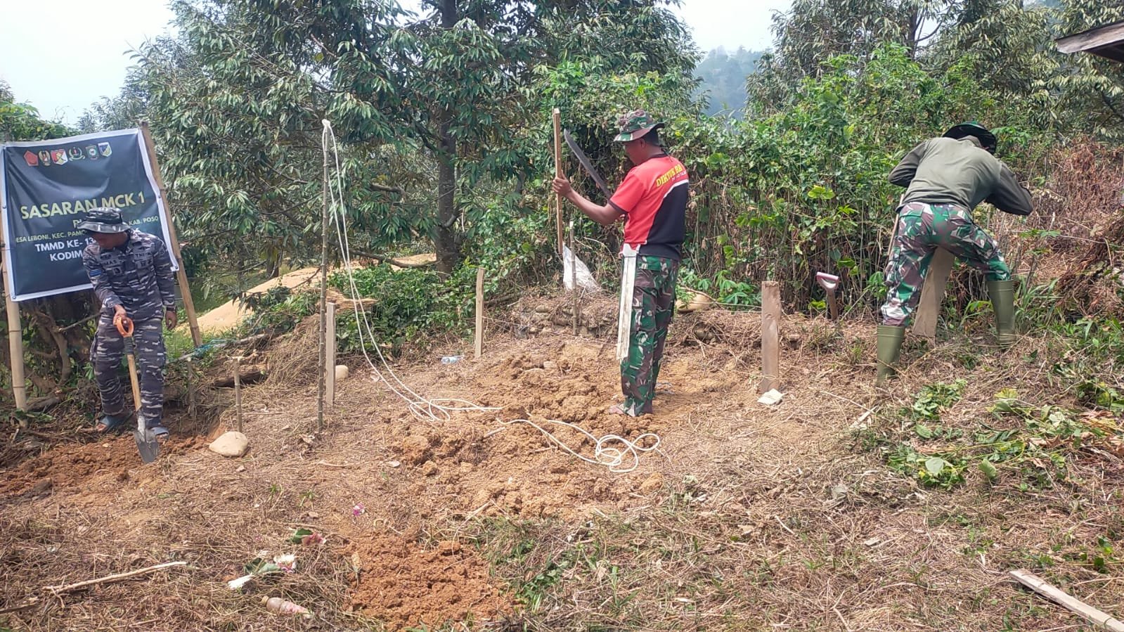 Satgas TMMD Mulai Galakkan Pembangunan MCK untuk Kesehatan Warga Poso